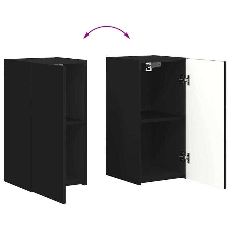 Casa si Gradina - Mobilier - Comode si corpuri - Comode - Dulap TV de perete Negru 30 x 31 x 60 cm Lemn compozit - Infinity.ro