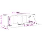 Casa si Gradina - Mobilier - Comode si corpuri - Comode - Dulap TV de perete Pe perete Stejar fumuriu 60 x 31 x 29.5 cm - Infinity.ro