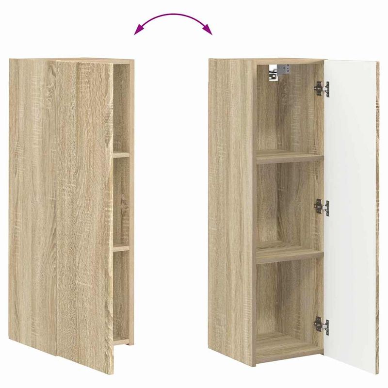 Casa si Gradina - Mobilier - Comode si corpuri - Comode - Dulap TV de perete Sonoma 30 x 31 x 100 cm Lemn compozit - Infinity.ro