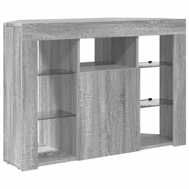 Casa si Gradina - Mobilier - Comode si corpuri - Comode - Sifonier LED pentru TV coltar Gri Sonoma 106 x 40 x 68 cm - Infinity.ro
