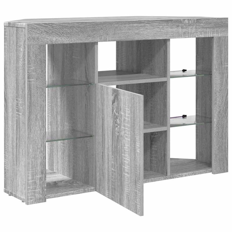 Casa si Gradina - Mobilier - Comode si corpuri - Comode - Sifonier LED pentru TV coltar Gri Sonoma 106 x 40 x 68 cm - Infinity.ro