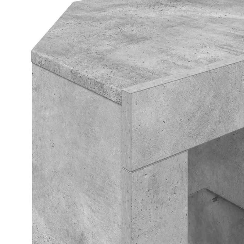 Casa si Gradina - Mobilier - Comode si corpuri - Comode - Sifonier LED pentru TV coltar Gri din beton 103 x 40 x 50 cm - Infinity.ro
