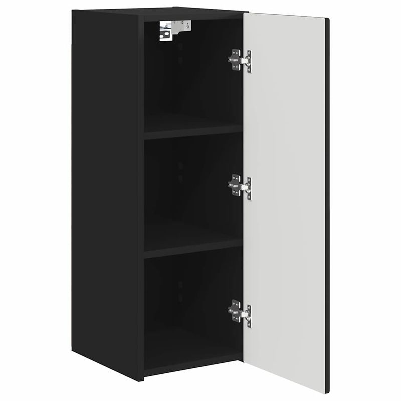 Casa si Gradina - Mobilier - Comode si corpuri - Comode - Dulap TV de perete 2 pcs Negru 30 x 31 x 80 cm Lemn compozit - Infinity.ro