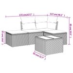Casa si Gradina - Gradina si terasa - Mobilier exterior - Seturi mobila gradina - Set mobilier de gradina cu perne, 5 piese, negru, poliratan - Infinity.ro