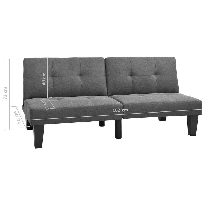 Casa si Gradina - Mobilier - Canapele si coltare - Canapele - Canapele pat Gri deschis 162 x 88 x 36 cm tesatura - Infinity.ro