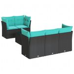 Casa si Gradina - Gradina si terasa - Mobilier exterior - Seturi mobila gradina - Set canapele de gradina cu perne, 6 piese, negru, poliratan - Infinity.ro