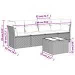 Casa si Gradina - Gradina si terasa - Mobilier exterior - Seturi mobila gradina - Set canapele de gradina cu perne, 5 piese, negru, poliratan - Infinity.ro