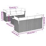 Casa si Gradina - Gradina si terasa - Mobilier exterior - Seturi mobila gradina - Set canapele de gradina cu perne, 7 piese, negru, poliratan - Infinity.ro