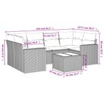 Casa si Gradina - Gradina si terasa - Mobilier exterior - Canapele si fotolii gradina - Set canapele de gradina cu perne, 7 piese, negru, poliratan - Infinity.ro