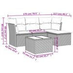 Casa si Gradina - Gradina si terasa - Mobilier exterior - Seturi mobila gradina - Set canapele de gradina cu perne, 5 piese, negru, poliratan - Infinity.ro