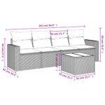 Casa si Gradina - Gradina si terasa - Mobilier exterior - Canapele si fotolii gradina - Set canapele de gradina cu perne, 5 piese, negru, poliratan - Infinity.ro