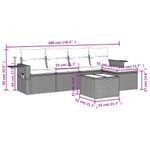 Casa si Gradina - Gradina si terasa - Mobilier exterior - Seturi mobila gradina - Set canapele de gradina cu perne, 6 piese, negru, poliratan - Infinity.ro