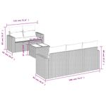 Casa si Gradina - Gradina si terasa - Mobilier exterior - Canapele si fotolii gradina - Set canapele de gradina cu perne, 6 piese, negru, poliratan - Infinity.ro