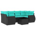 Casa si Gradina - Gradina si terasa - Mobilier exterior - Seturi mobila gradina - Set canapele de gradina cu perne, 7 piese, negru, poliratan - Infinity.ro