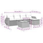 Casa si Gradina - Gradina si terasa - Mobilier exterior - Seturi mobila gradina - Set canapele de gradina cu perne, 6 piese, negru, poliratan - Infinity.ro