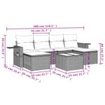 Casa si Gradina - Gradina si terasa - Mobilier exterior - Seturi mobila gradina - Set canapele de gradina cu perne, 7 piese, negru, poliratan - Infinity.ro