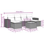 Casa si Gradina - Gradina si terasa - Mobilier exterior - Seturi mobila gradina - Set canapele de gradina cu perne, 7 piese, negru, poliratan - Infinity.ro