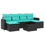 Casa si Gradina - Gradina si terasa - Mobilier exterior - Canapele si fotolii gradina - Set canapele de gradina cu perne, 7 piese, negru, poliratan - Infinity.ro