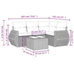 Casa si Gradina - Gradina si terasa - Mobilier exterior - Seturi mobila gradina - Set canapele de gradina cu perne, 5 piese, negru, poliratan - Infinity.ro