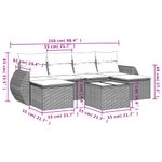 Casa si Gradina - Gradina si terasa - Mobilier exterior - Seturi mobila gradina - Set canapele de gradina cu perne, 7 piese, negru, poliratan - Infinity.ro