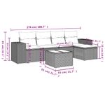 Casa si Gradina - Gradina si terasa - Mobilier exterior - Seturi mobila gradina - Set canapele de gradina cu perne, 6 piese, negru, poliratan - Infinity.ro