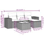 Casa si Gradina - Gradina si terasa - Mobilier exterior - Seturi mobila gradina - Set canapele de gradina cu perne, 5 piese, negru, poliratan - Infinity.ro