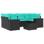 Casa si Gradina - Gradina si terasa - Mobilier exterior - Seturi mobila gradina - Set canapele de gradina cu perne, 7 piese, negru, poliratan - Infinity.ro