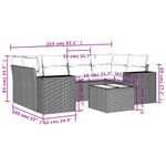 Casa si Gradina - Gradina si terasa - Mobilier exterior - Seturi mobila gradina - Set canapele de gradina cu perne, 7 piese, negru, poliratan - Infinity.ro