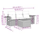 Casa si Gradina - Gradina si terasa - Mobilier exterior - Seturi mobila gradina - Set canapele de gradina cu perne, 4 piese, negru, poliratan - Infinity.ro