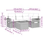 Casa si Gradina - Gradina si terasa - Mobilier exterior - Seturi mobila gradina - Set canapele de gradina cu perne, 5 piese, negru, poliratan - Infinity.ro