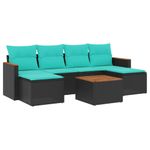 Casa si Gradina - Gradina si terasa - Mobilier exterior - Seturi mobila gradina - Set canapele de gradina cu perne, 7 piese, negru, poliratan - Infinity.ro