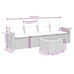 Casa si Gradina - Gradina si terasa - Mobilier exterior - Seturi mobila gradina - Set canapele de gradina cu perne, 5 piese, negru, poliratan - Infinity.ro