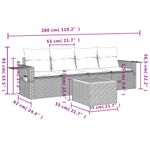 Casa si Gradina - Gradina si terasa - Mobilier exterior - Seturi mobila gradina - Set canapele de gradina cu perne, 5 piese, negru, poliratan - Infinity.ro