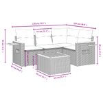 Casa si Gradina - Gradina si terasa - Mobilier exterior - Seturi mobila gradina - Set canapele de gradina cu perne, 5 piese, negru, poliratan - Infinity.ro