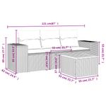 Casa si Gradina - Gradina si terasa - Mobilier exterior - Seturi mobila gradina - Set mobilier de gradina cu perne, 4 piese, negru, poliratan - Infinity.ro