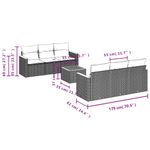 Casa si Gradina - Gradina si terasa - Mobilier exterior - Seturi mobila gradina - Set canapele de gradina cu perne, 7 piese, negru, poliratan - Infinity.ro