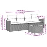 Casa si Gradina - Gradina si terasa - Mobilier exterior - Seturi mobila gradina - Set canapele de gradina cu perne, 5 piese, negru, poliratan - Infinity.ro