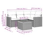 Casa si Gradina - Gradina si terasa - Mobilier exterior - Seturi mobila gradina - Set canapele de gradina cu perne, 5 piese, negru, poliratan - Infinity.ro