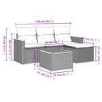 Casa si Gradina - Gradina si terasa - Mobilier exterior - Seturi mobila gradina - Set canapele de gradina cu perne, 5 piese, negru, poliratan - Infinity.ro