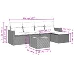 Casa si Gradina - Gradina si terasa - Mobilier exterior - Seturi mobila gradina - Set canapele de gradina cu perne, 6 piese, negru, poliratan - Infinity.ro