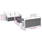 Casa si Gradina - Gradina si terasa - Mobilier exterior - Seturi mobila gradina - Set canapele de gradina cu perne, 7 piese, negru, poliratan - Infinity.ro