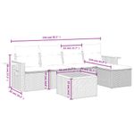 Casa si Gradina - Gradina si terasa - Mobilier exterior - Seturi mobila gradina - Set canapele de gradina cu perne, 6 piese, negru, poliratan - Infinity.ro