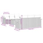 Casa si Gradina - Gradina si terasa - Mobilier exterior - Seturi mobila gradina - Set canapele de gradina cu perne, 7 piese, negru, poliratan - Infinity.ro