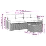 Casa si Gradina - Gradina si terasa - Mobilier exterior - Seturi mobila gradina - Set mobilier de gradina cu perne, 5 piese, negru, poliratan - Infinity.ro