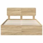 Casa si Gradina - Mobilier - Paturi si accesorii - Paturi - Cadru de pat cu headboard Sonoma 140 x 190 cm Lemn de pin masiv - Infinity.ro