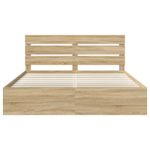 Casa si Gradina - Mobilier - Paturi si accesorii - Paturi - Cadru de pat cu headboard Sonoma 180 x 200 cm Lemn de pin masiv - Infinity.ro