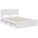 Casa si Gradina - Mobilier - Paturi si accesorii - Paturi - Cadru de pat cu headboard Alb 140 x 200 cm Lemn de pin masiv - Infinity.ro