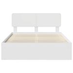 Casa si Gradina - Mobilier - Paturi si accesorii - Paturi - Cadru de pat cu headboard Alb 140 x 200 cm Lemn de pin masiv - Infinity.ro