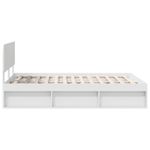 Casa si Gradina - Mobilier - Paturi si accesorii - Paturi - Cadru de pat cu headboard Alb 140 x 200 cm Lemn de pin masiv - Infinity.ro