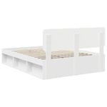 Casa si Gradina - Mobilier - Paturi si accesorii - Paturi - Cadru de pat cu headboard Alb 140 x 200 cm Lemn de pin masiv - Infinity.ro